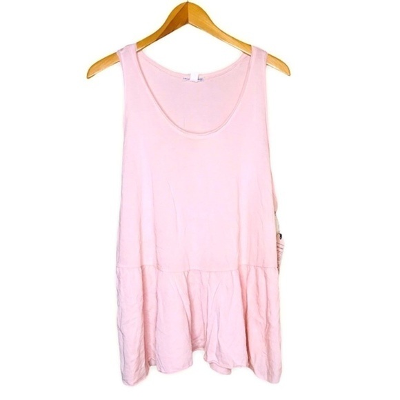 MELROSE & Market NWT Peplum Blush Tank Top - Picture 1 of 8
